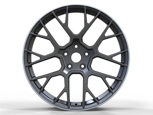 We manufacture premium quality forged wheels rims for   PORSCHE 911 in any design, size, color.  Wheels size:  Front: 22 x 10 ET 48  Rear: 22 x 11.5 ET 61  PCD: 5 x 130  CB: 71.6  Forged wheels can be produced in any wheel specs by your inquiries and we can provide our specs   Compared to standard alloy cast wheels, forged wheels have the highest strength-to-weight ratio; they are 20-25% lighter while maintaining the same load factor.  Finish: brushed, polished, chrome, two colors, matte, satin, gloss