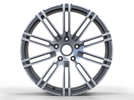 We manufacture premium quality forged wheels rims for   PORSCHE 911 in any design, size, color.  Wheels size:  Front: 22 x 10 ET 48  Rear: 22 x 11.5 ET 61  PCD: 5 x 130  CB: 71.6  Forged wheels can be produced in any wheel specs by your inquiries and we can provide our specs   Compared to standard alloy cast wheels, forged wheels have the highest strength-to-weight ratio; they are 20-25% lighter while maintaining the same load factor.  Finish: brushed, polished, chrome, two colors, matte, satin, gloss