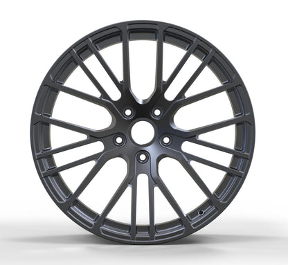 We manufacture premium quality forged wheels rims for   PORSCHE 911 in any design, size, color.  Wheels size:  Front: 22 x 10 ET 48  Rear: 22 x 11.5 ET 61  PCD: 5 x 130  CB: 71.6  Forged wheels can be produced in any wheel specs by your inquiries and we can provide our specs   Compared to standard alloy cast wheels, forged wheels have the highest strength-to-weight ratio; they are 20-25% lighter while maintaining the same load factor.  Finish: brushed, polished, chrome, two colors, matte, satin, gloss