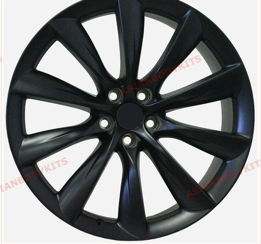 22 WHEELS rims fit TESLA MODEL X 22x9 22x10 (BLACK) FLOW FORM