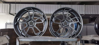 ADV1 CS5.3 We produced premium quality forged wheels rims for  MERCEDES BENZ G CLASS G63 G500  Our wheels sizes:   Front 24 x 10 ET 20  Rear 24 x 10 ET 20  Finishing: Satin Gun Metal  Forged wheels can be produced in any wheel specs by your inquiries and we can provide our specs