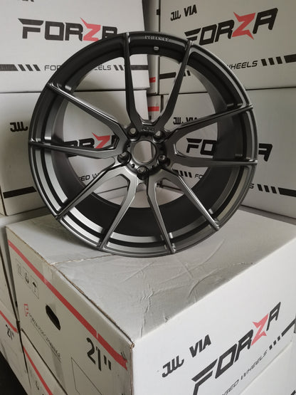 We produced premium quality forged wheels rims for  BMW X5M F85  Our wheels sizes:  Front 21 x 10.5 ET 21  Rear 22 x 11.5 ET 28  Finishing:   Forged wheels can be produced in any wheel specs by your inquiries and we can provide our specs