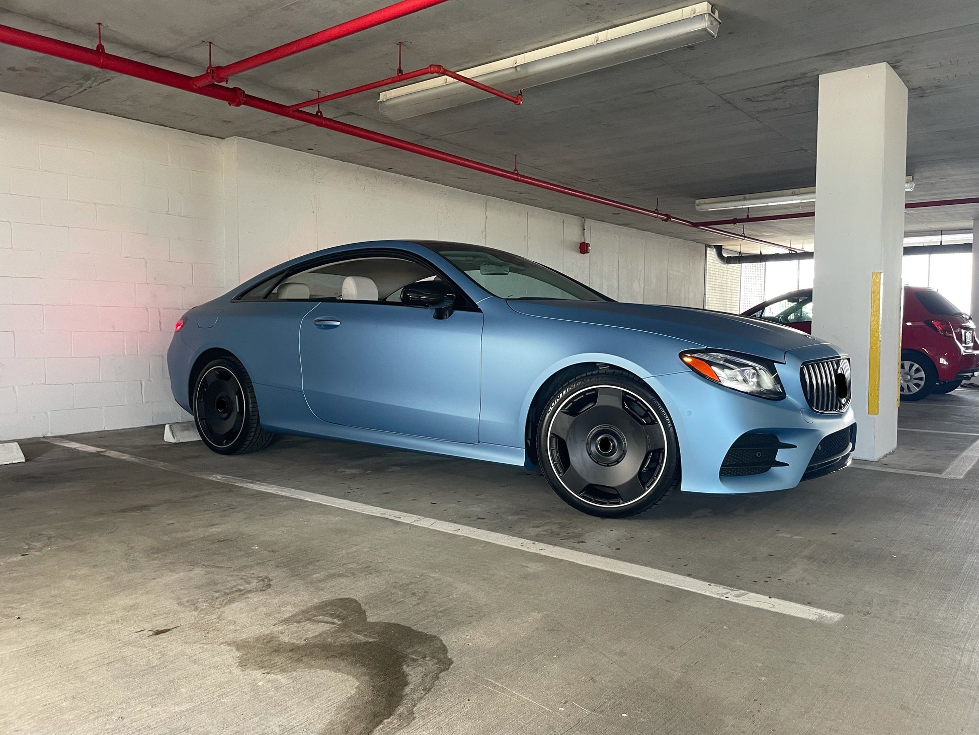 AMG GT OEM WHEELS We produced premium quality forged wheels rims for  MERCEDES BENZ E CLASS E450 COUPE C238  Our wheels sizes:   Front 20 x 8 ET 43  Rear 20 x 9 ET 49  Finishing: Matt Black  Forged wheels can be produced in any wheel specs by your inquiries and we can provide our specs