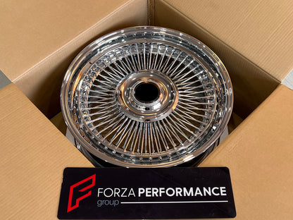 We manufacture premium quality forged wire wheels rims for   CADILLAC ESCALADE CT4 CT6 XT6 CT5 XT4 XT5 CTS in any design, size, color.  Central Part: Stainless Steel  Spokes: 20 inch - 100 Spokes   22 inch - 140 Spokes   24 inch - 180 Spokes  26 inch - 200 Spokes  Forged wire wheels can be produced in any wheel specs by your inquiries and we can provide our specs 