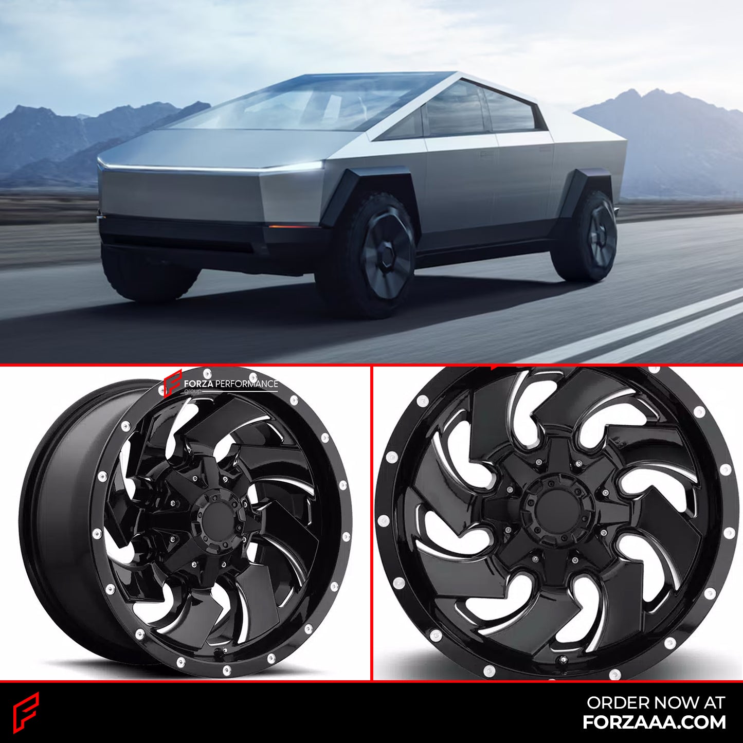 FORGED WHEELS RIMS AZ20 for TESLA CYBERTRUCK